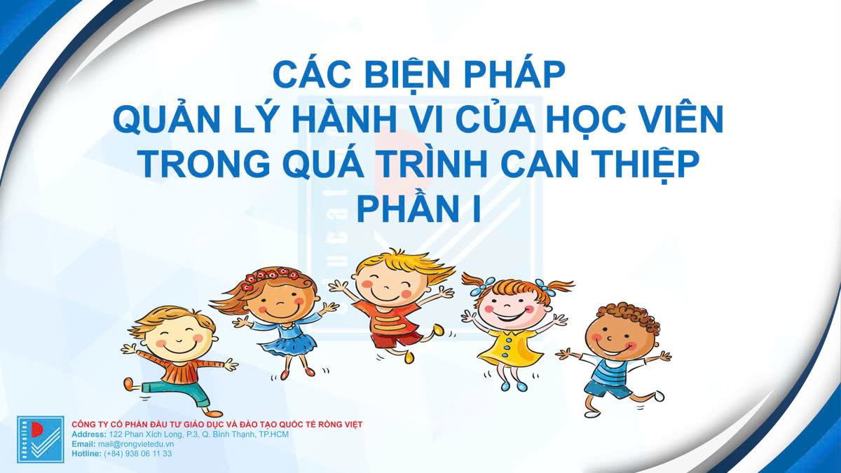 Các biện pháp quản lý hành vi của học viên